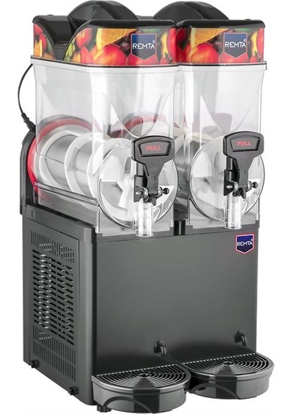 Ikili 12+12 Lt Slush Soğutucu Buzlaş Karlamaç Makinesi