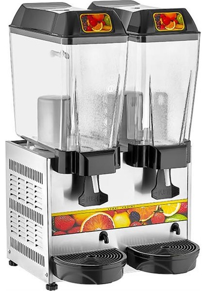 Çiftli Şerbet Soğutucu 20+20 Lt - Gri