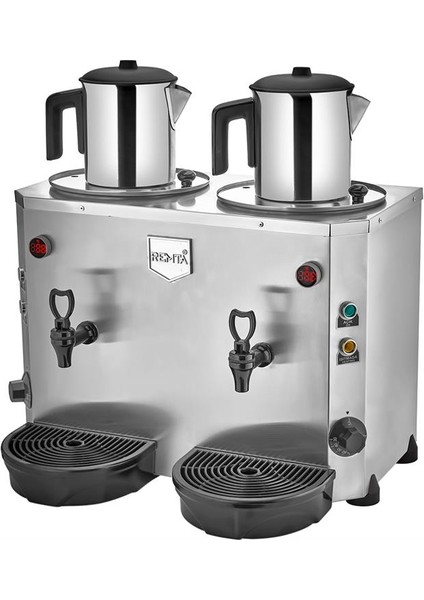 Mini Jumbo 9+9 Litre Iki Demlikli Çay Kazanı Makinesi