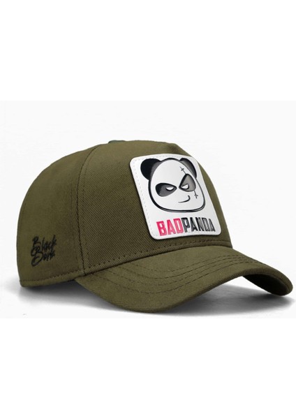 BlackBörk V1 Kids Baseball Bad Panda - 2 Kod Logolu  Haki Çocuk Şapka (Cap)