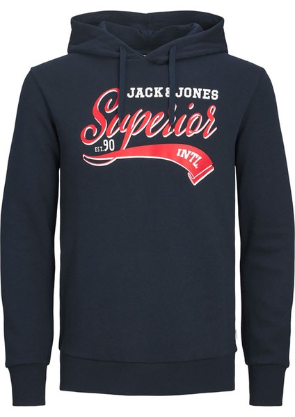 Jack & Jones Erkek Kapşonlu Sweatshirt 12233597