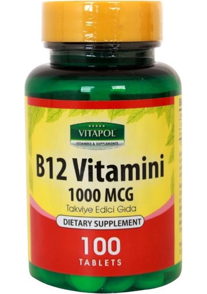 B12 Vitamini 1000 mcg 100 Tablet