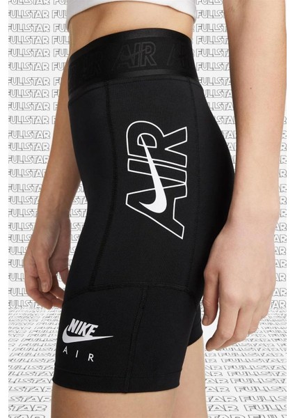 Air Legging Shorts In Black Pamuk Polyester Bike Siyah Tayt Şort