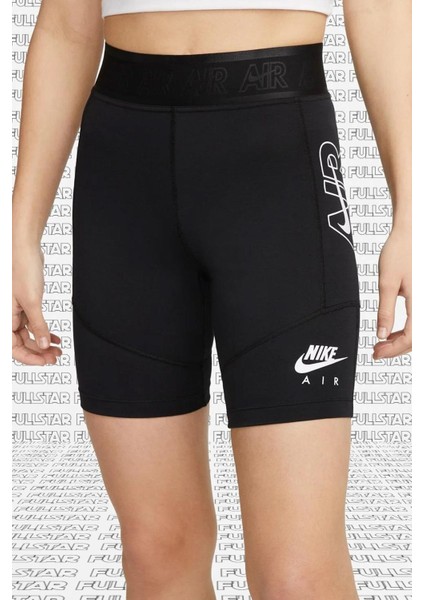 Air Legging Shorts In Black Pamuk Polyester Bike Siyah Tayt Şort