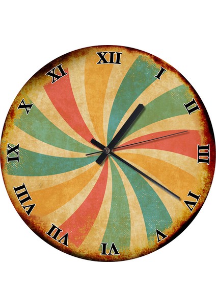 Renk Sarmalı Ahşap Duvar Saati