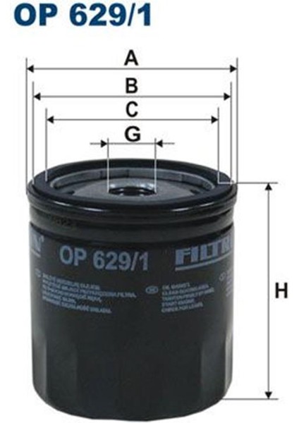Fıltron OP629/1 Yag Filtresi Fiesta Fusion 1.25 1.4 01 /- Focus Cmax (03 07) Focus 1.4 1.6 Mondeo Kuga S Max 1.6 Eco 07 /- Saab 9 5 2.0 2.3 Volvo C30 S40 S80 V40 V50 V60 V70 OP6291 (WA753658)
