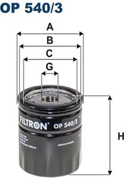 Fıltron OP540/3 Yag Filtresi Giulietta Mito Tipo Egea 500× 1.4 508-BOXER Iıı-Expert Iv-C4 Picasso-Jumper Iıı-Jump Iv DW10-DW12 9809532380 OP5403 (WC214996)