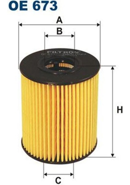 Fıltron OE673 Yag Filtresi Berlingo Iıı Partner Tepe P207 P307 Ec5 P308 C3 C4 TU5JP4 (1.6 16V) / C5 Ds3 Ds4 P5008 P308 Rcz P807 C8 P508 Expert Iıı Jumpy Iıı Focus Cmax 1109AH 6C1Q6744BA (WA271215)