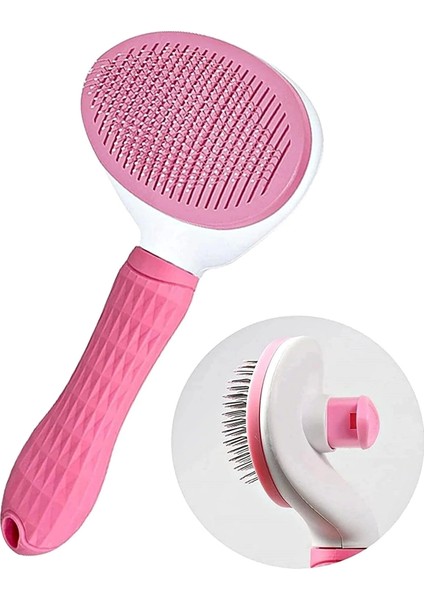 Otomatik Temizlenen Tuşlu Evcil Hayvan Fırçası Kedi Köpek Tüy Toplayıcı Tarak modelleri