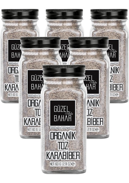 Organik Toz Karabiber 6x60 Gr