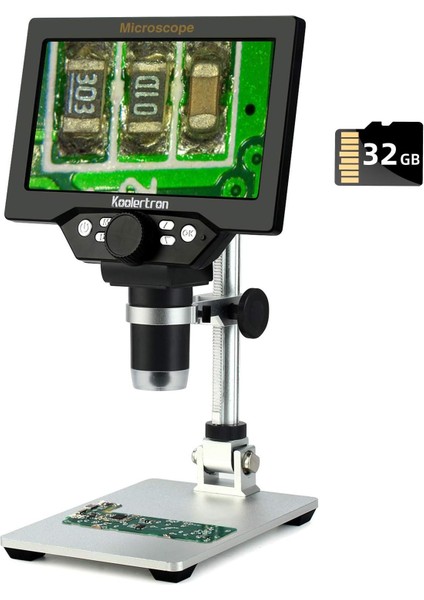 12MP 1 1200X Büyütme 7 Inc LCD Dijital Mikroskop