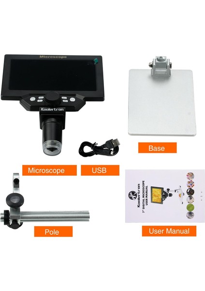 12MP 1 1200X Büyütme 7 Inc LCD Dijital Mikroskop