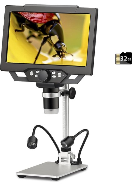 12MP 1600X Büyütme 9 Inc LCD Dijital Mikroskop