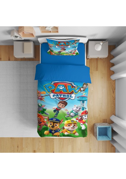 Erays Home Erayshome Paw Patrol 3D Baskılı Çarşafsız Tek Kişilik Nevresim Takımı