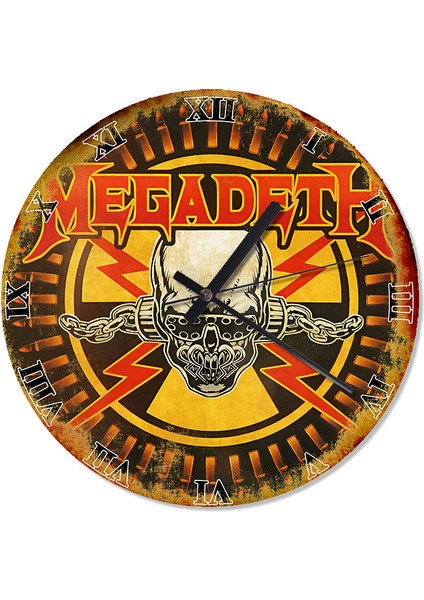 Megadeth Baskılı Duvar Saati