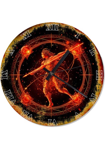 Mızraklı Savaşçı Şekilli Duvar Saati