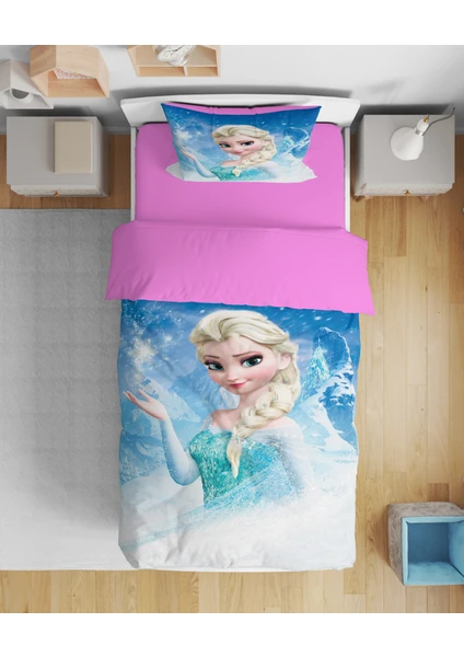 Erays Home Erayshome Frozen Elsa 3D Tek Kişilik Çarşafsız Nevresim Takımı