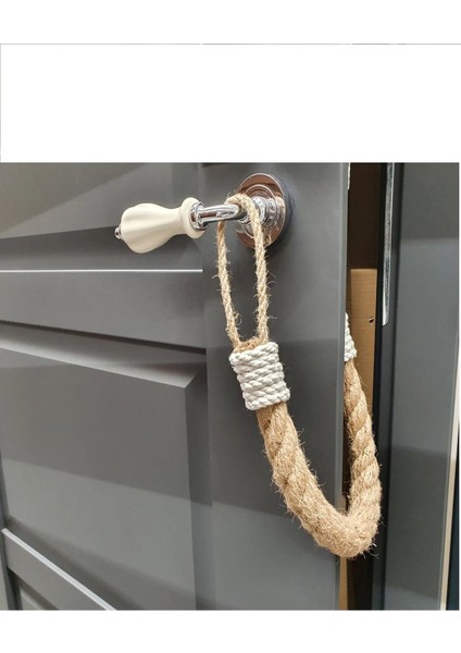 Kapı Stopu - Otantik Beyaz Jüt Halat Kapı Stopu - Door Stopper fiyatları
