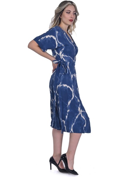 Midi Boy Desenli Kadın Elbise modelleri