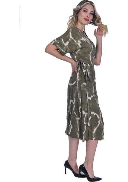 Midi Boy Desenli Kadın Elbise fiyatları