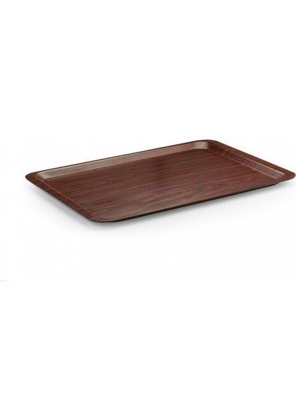 Lamine Ahşap Sade Tepsi 2 Adet 32X44 cm Maun TF3244SMM