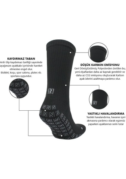 Lizard Multi-Sport Kaydırmaz Tabanlı Spor Çorabı