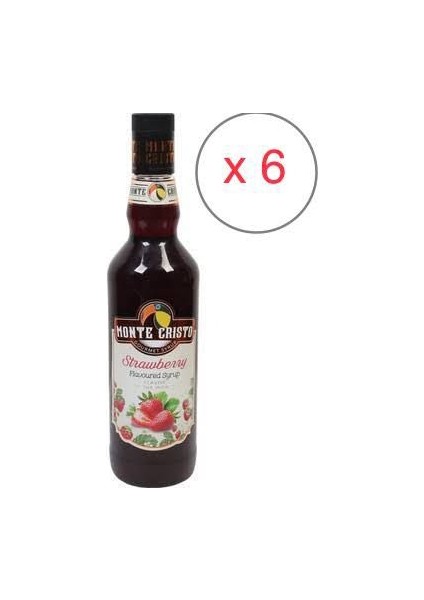 Çilek Aromalı Şurup Cam 70CL x 6 Adet