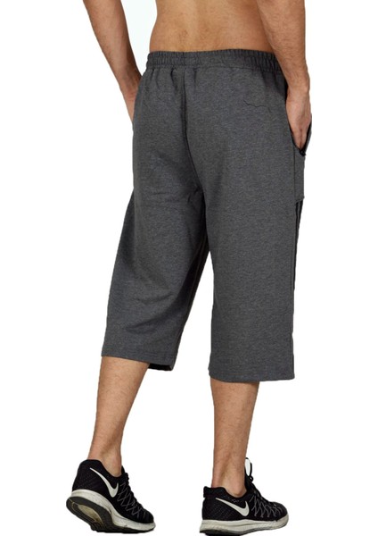 Antrasit Erkek Yanları Şeritli Beli Lastikli Cepli Iki Iplik Pamuklu Kapri EDY0090 indirimleri