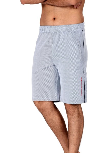 Trend Hill Erkek Beyaz Beli Lastikli Cepli Petek Desenli Kumaş Iki Iplik Pamuklu Şort EDY201103 modelleri