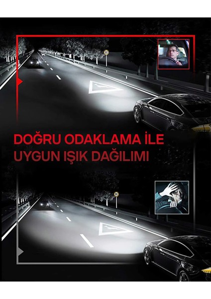 F1 H1 Mini Kar Beyazı LED Xenon Far LED Zenon Ampulü Şimşek Etkili 6500K 6400LM