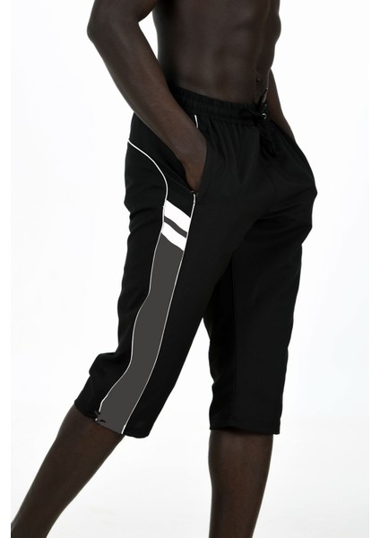 Enrico Ferryerkek Siyah Mıcropoly Kumaş Cepli Yanları Şeritli Çabuk Kuruma Özellikli Kapri EDY2528S modelleri