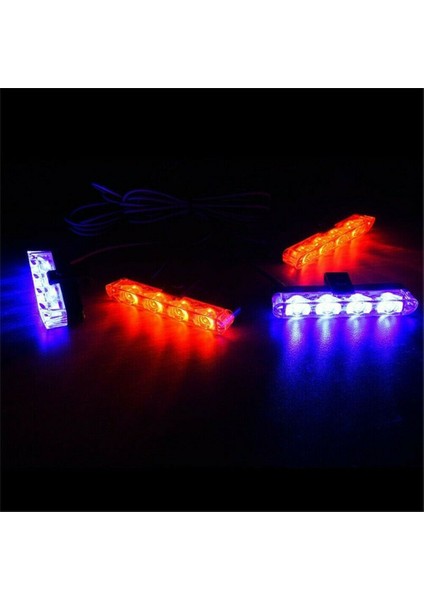 4x4 Flaş Çakarlı Panelli 3 Modlu Panjur Arası LED Turuncu-Beyaz