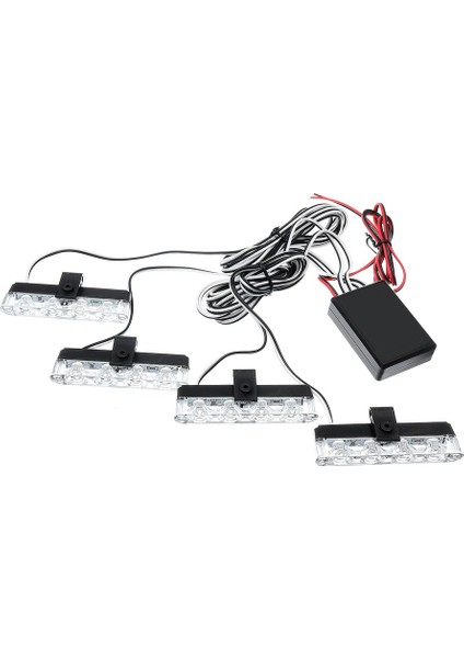 4x4 Flaş Çakarlı Panelli 3 Modlu Panjur Arası LED Turuncu-Beyaz