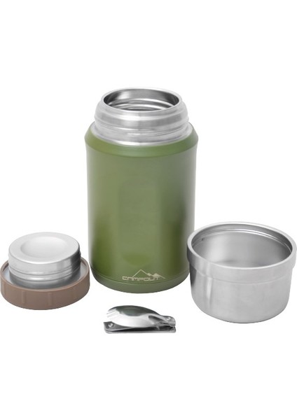Campout Çift Katmanlı Yemek Termosu Yeşil 600 ml