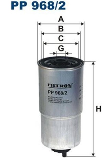 Fıltron PP968/2 Mazot Filtresi Multipla 1.9jtd 02 / 01- Punto Iı 11 / 01 06 / 03 Strada 12 / 00-Sorento 2.5 Crdi 03 2992300 46807036 PP9682 (WK428736)