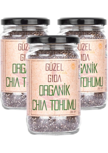 Güzel Ada Gıda Organik Chia Tohumu 3 x 200 gr