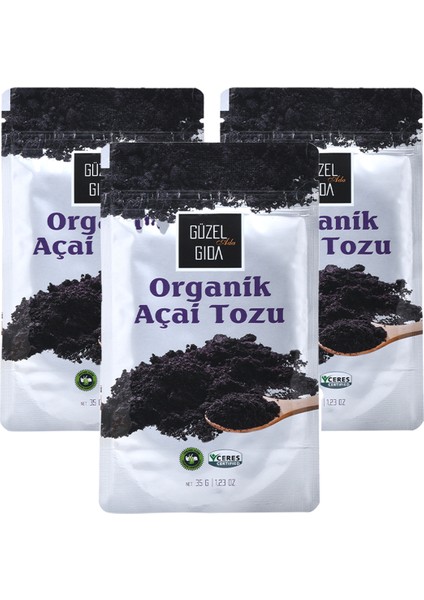 Organik Açai Üzümü Tozu 3X35 gr