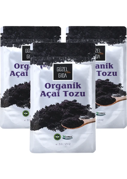 Güzel Ada Gıda Organik Açai Üzümü Tozu 3X35 gr