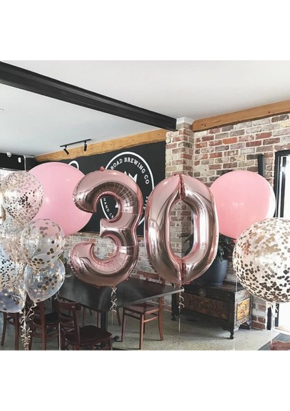 4 Rakamı 40 Inç Rosegold Folyo Balon 100 cm fiyatları