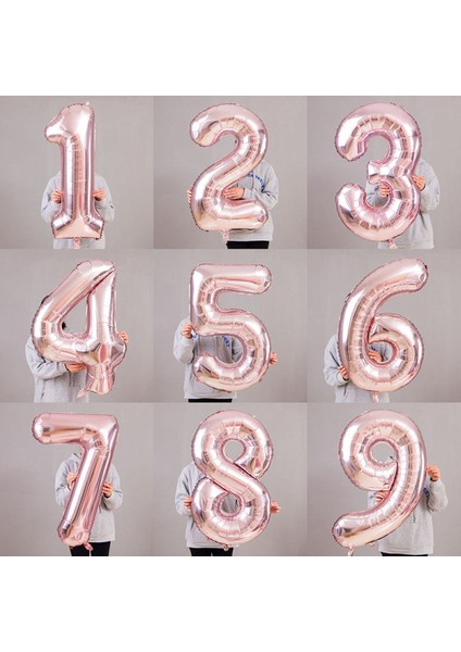 8 Rakamı 40 Inç Rosegold Folyo Balon 100 cm modelleri
