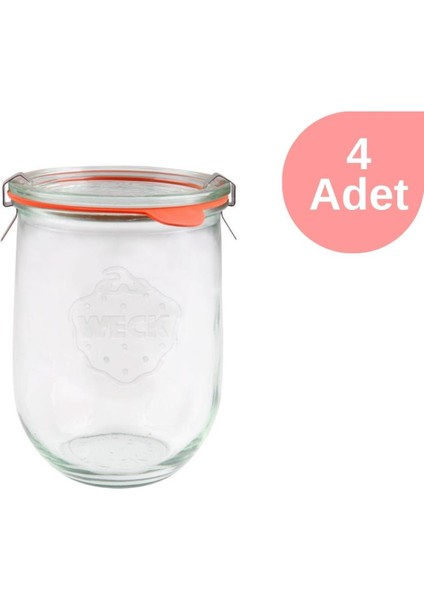 1062 ml Lale Cam Kavanoz Seti 4 Adet