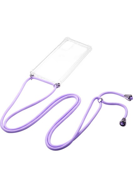 Samsung Galaxy Note 20 Kılıf Şeffaf Köşe Korumalı Ipli Boyun Askılı Kapak (X-Rop) fırsatları