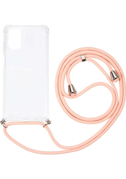 Samsung Galaxy M51 Kılıf Şeffaf Köşe Korumalı Ipli Boyun Askılı Kapak (X-Rop) fiyatları