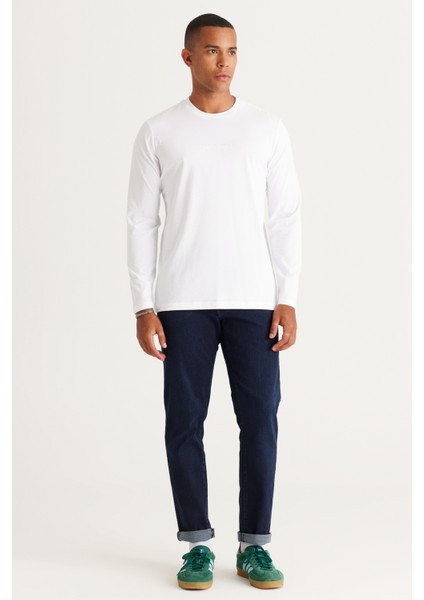Erkek Ekru K.yesıl Standart Fit Normal Kesim Içi Polarlı 3 Iplik Polo Yaka Pamuklu Sweatshirt