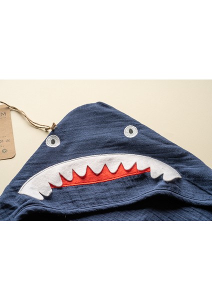 Shark Müslin Kundak - Lacivert