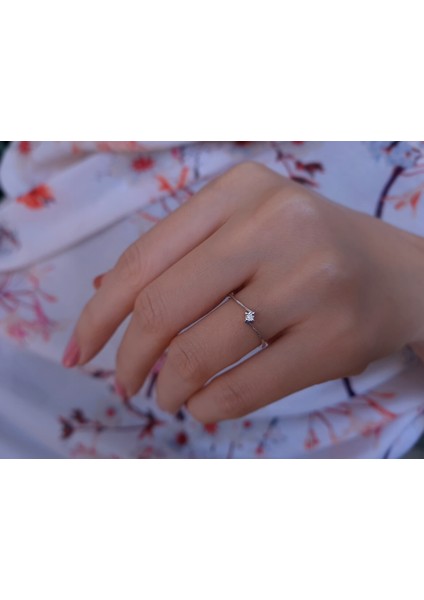 G Renk 0,06 Karat Pırlanta Tektaş Yüzük 0417R0066 fırsatları