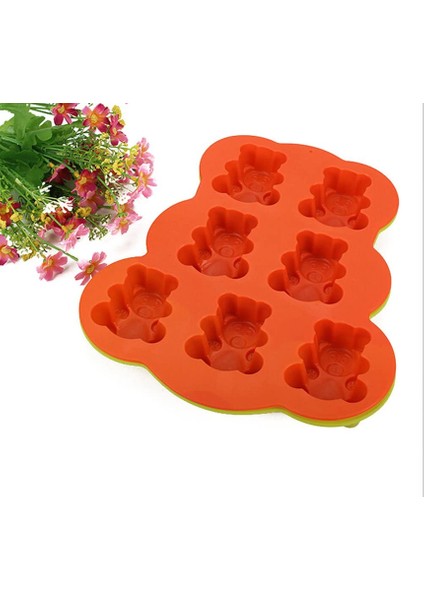 2 Adet Silikon Oyuncak Ayı Kalıp Iki Renkli (Yurt Dışından) fiyatları