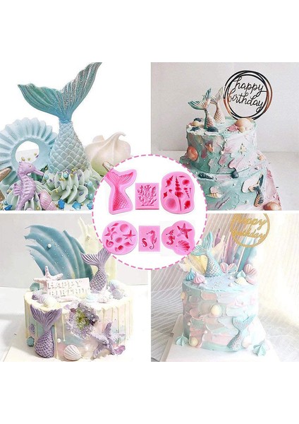 6 Deniz Temalı Silikon Çikolata Kalıpları Pembe (Yurt Dışından) indirimleri