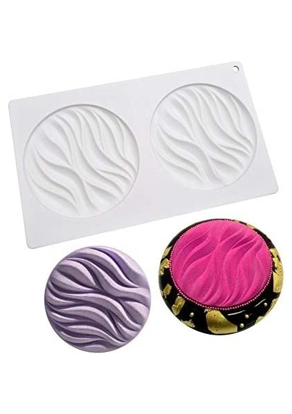 2 Adet 2 Şirket Yuvarlak Dalga Kek Kalıbı (Yurt Dışından)