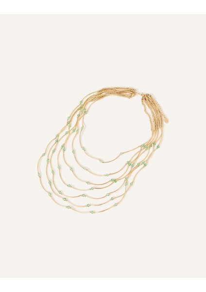 Katmanlı Facet Boncuklu Kolye